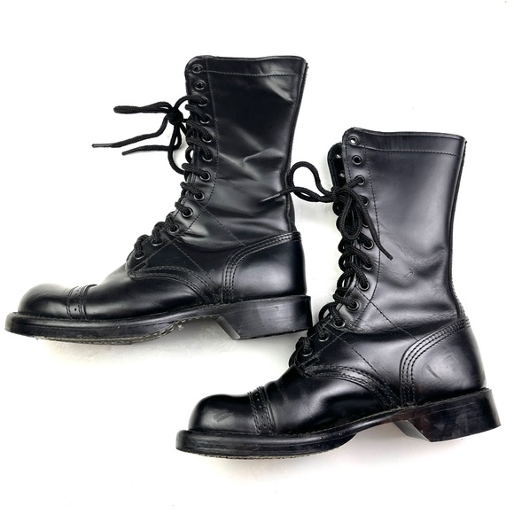 Corcoran 1515 Military Combat Black Leather 10” Lace Up Utility Boots size 6.5 - Picture 2 of 12